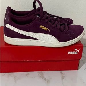 Puma Vikky Softfoam Dark Purple-Puma White Size8.5